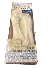 Vintage Isotoner Women's Classic Ballerina Slippers White Women s Medium 8-9 NEW