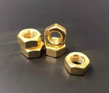 M2-M8 Hexagon Full Nuts Metric Hex Lock Nut Steel Titanium Plated Gold