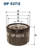 Filtron ÖLfilter Op 537/2 Anschraubfilter FüR Alfa Fiat Lancia Multipla Stilo 2