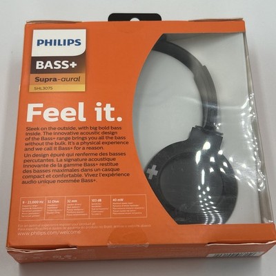 Philips SHL3075BL Bass+ On-Ear kabelgebundene Kopfhörer schwarz (versiegelt) selten