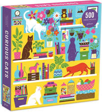 Curious Cats 500 Piece Puzzle from Galison Jigsaw BRAND NEW SEALED FAST SHIPPING