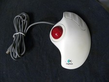 Logitech Trackball TrackMan MarblePS/2 Mouse T-CH11 Computer Tested