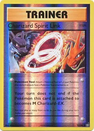 Charizard Spirit Link - 75/108 - Pokemon Evolutions XY Reverse Holo Rare Card NM