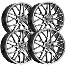 Set Of 4 Platinum 459 Retribution 20x8.5 5x4.5 40mm Graphite Wheels Rims
