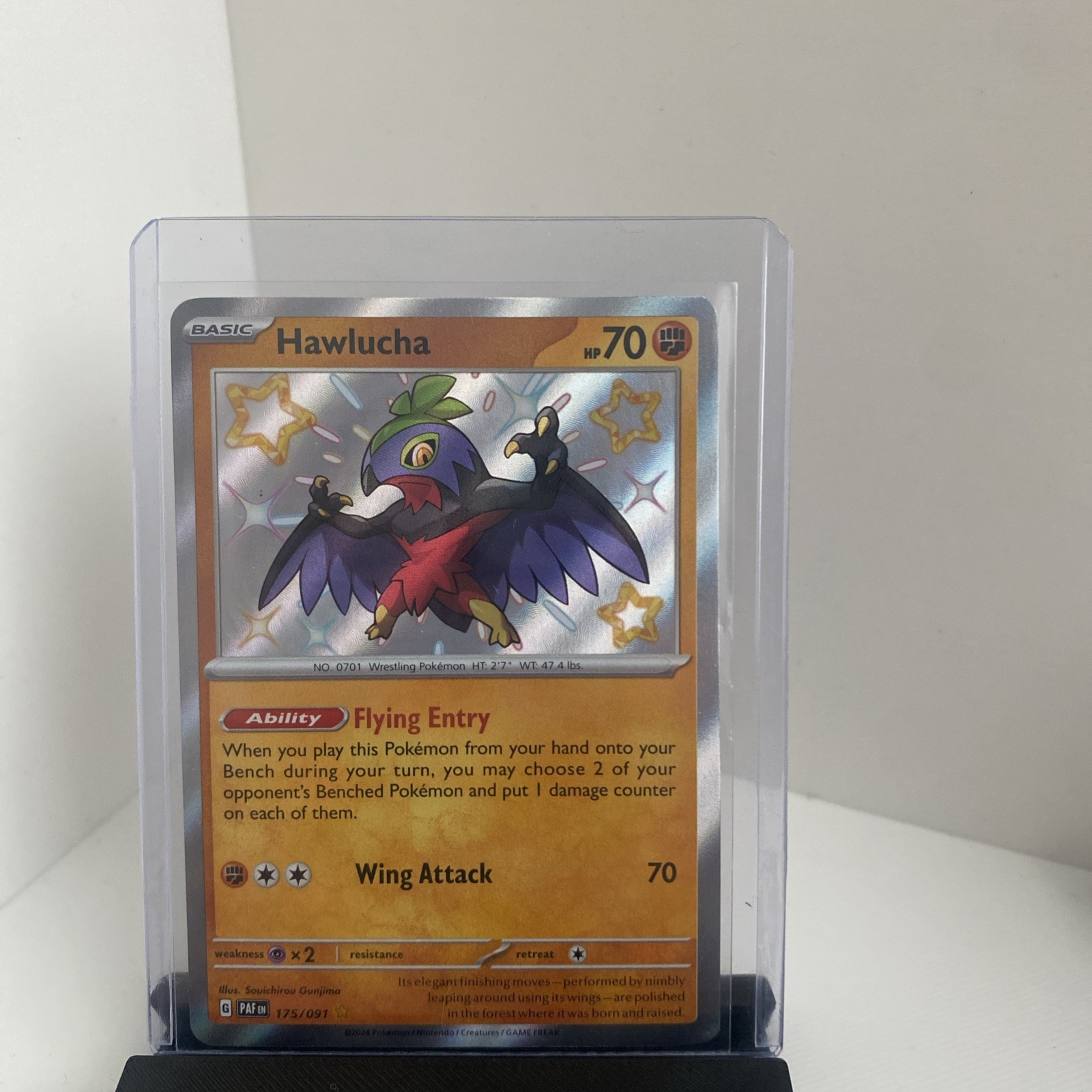 Pokemon Hawlucha Holo SV: Paldean Fates 175/091 Near Mint NM Holo Rare