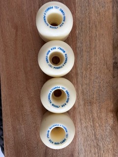 POWELL PERALTA / BONES Mini Cubic Skateboard Wheels 95a WHITE 1980s Old Skool