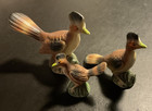 Shiken Vintage Miniature Bone China Bird Figurines Family Set 3 Pcs 1950's — photo 1