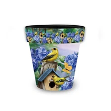 Briarwood Lane Goldfinches and Hydrangea Small Planter
