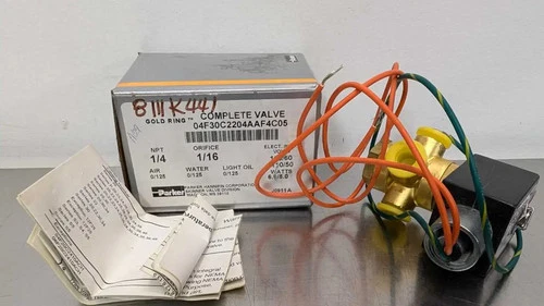 Parker 04F30C2204AAF4C05 Solenoid Valve 1/4" NPT 110/120VAC 6.9/8.0W