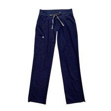 Figs Pants Womens XS Extra Small Navy Kade Cargo Scrub Drawstring Pockets