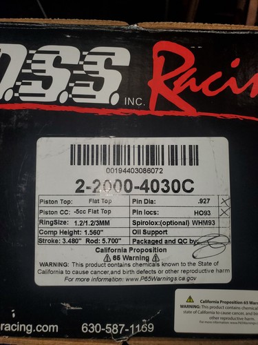 DSS Racing Pistons 4.3 V6 4.3L GM 30 Over