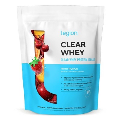 Protein Powder Clear Whey Isolate 22g Grass Fed Fruit Punch Legion