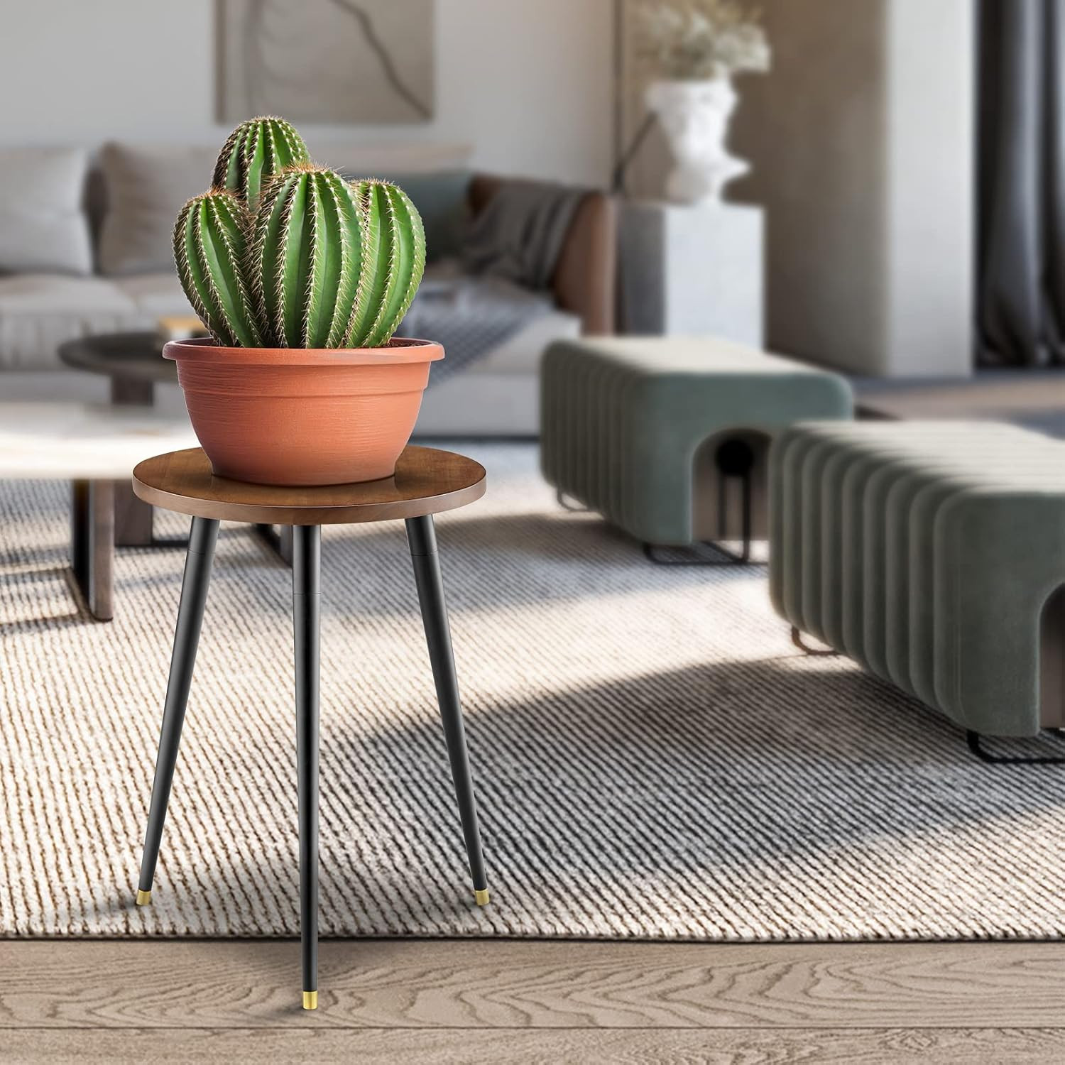 Plant Stand Indoor, Mid Century Wood Plant Stand Plant Table for Flower Pots, He