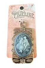 Gilded Age Timeline Couple Gray Cameo Pendant