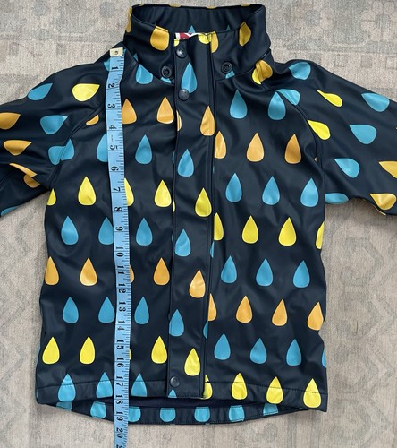 Reima Kids Unisex Koski Fleece Lined Raincoat Jacket 5Y | 110CM Raindrop Pattern - Picture 9 of 11