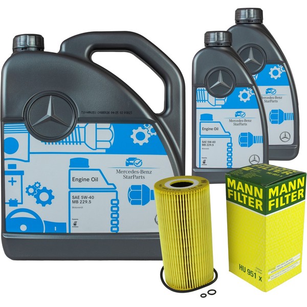 MANN-FILTER ÖLfilter 7L MotoröL 5W-40 MB 229.5 FüR Mercedes C-Klasse-image