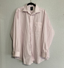Jos A Bank Traveler Pink Windowpane Travel Tech Long Sleeve Button-Up - SZ 18-35