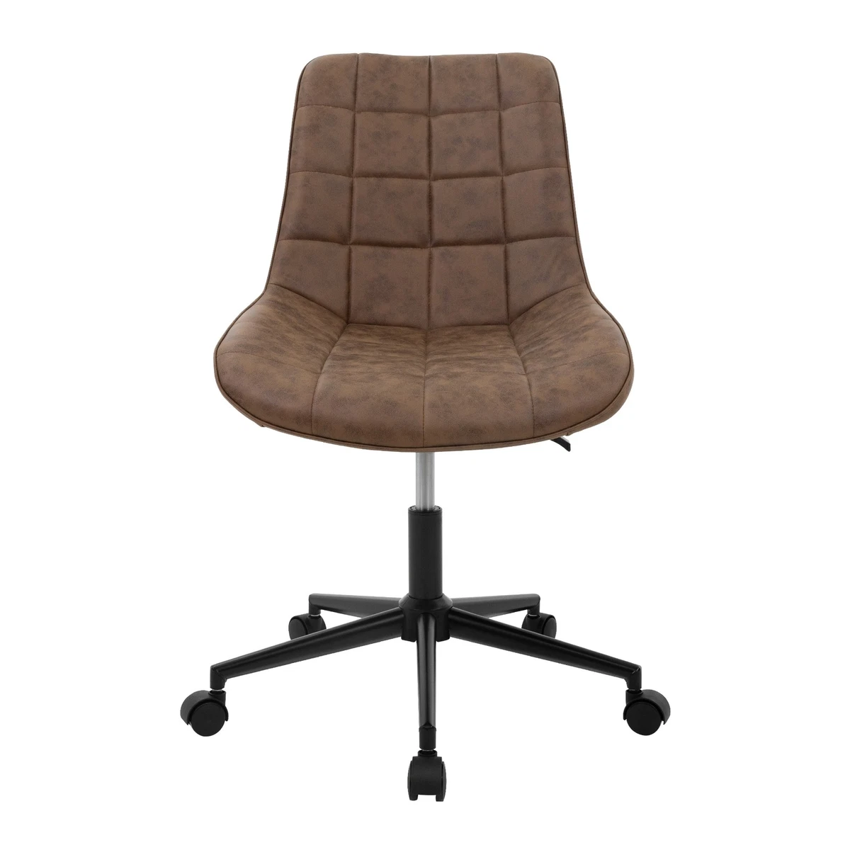 Silla para escritorio asiento ergonomico marrón sillón giratorio con 5 ruedas