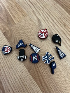 10 Piece Sports Charms Shoe Accessories For Crocs New York Yankees Baseball