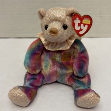 New w/Tags Ty Beanie Baby October Birthday Circus Bear