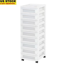 Versatile Rolling Storage Cart W/ Drawer Organizer  Smooth Casters Home Office