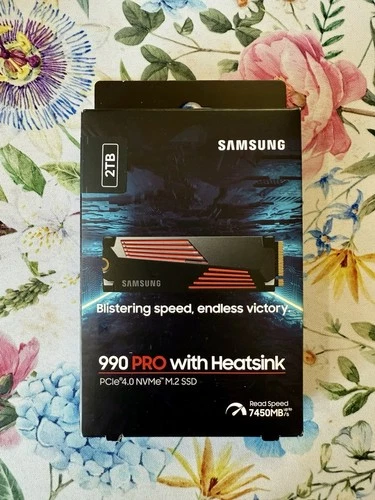Samsung 2tb 990 Pro With Heatsink Pcie Gen4 Nvme M.2 2280 Up To 7450 Mb/s