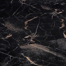 FunStick Black Marble Peel and Stick Floor Tile Box of 5 Tiles, Gold