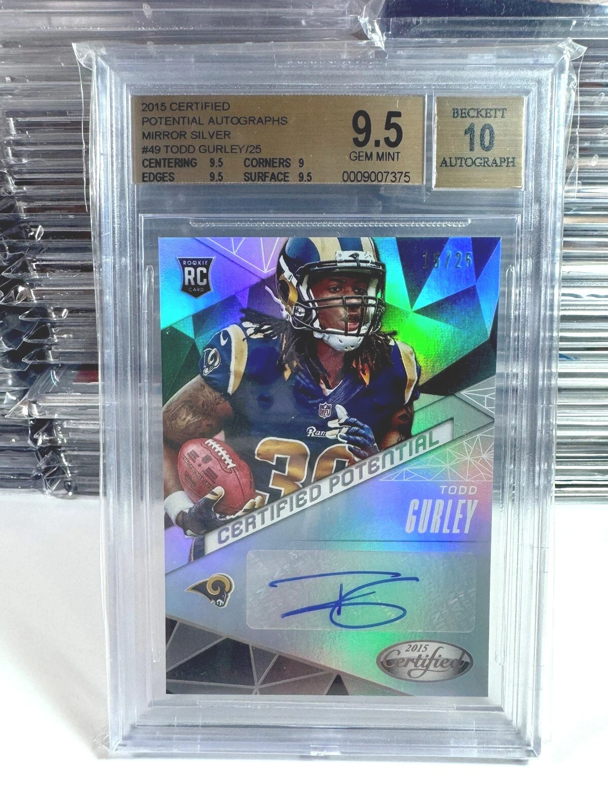Todd Gurley Panini Certified Certified Potential Autograph #CPTG Mirror Red