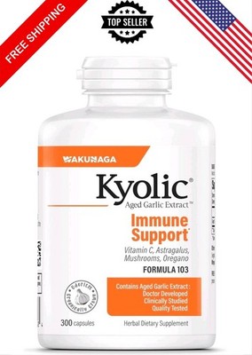 Kyolic Aged Garlic Extract Formula 103 Immune Support 300 Capsules	Healthy