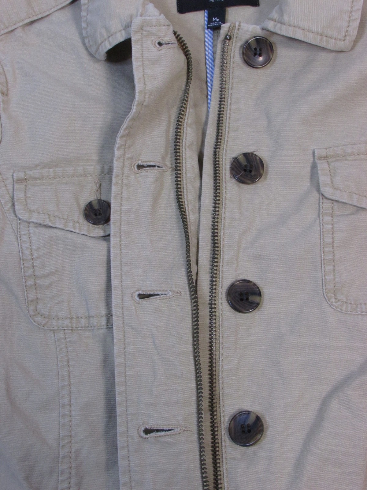 talbots beige utility jacket size medium nwt pock… - image 5