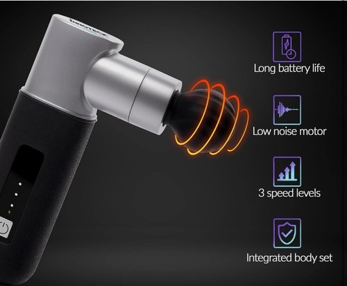 Innoteck Massagepistole Mini Tiefengewebe, Muskelmassagepistole 4 Silikonköpfe Hülle - Bild 10 von 13