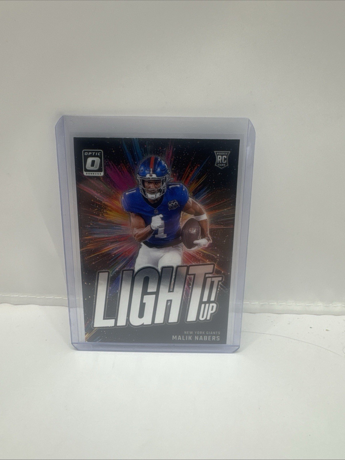 Malik Nabers - 2024  Optic Light It Up Rookie Insert RC #5 Giants PM Colorblast