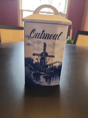 Vintage Grete German Windmill  7.5   Oatmeal Canister 3862.a