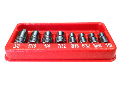 #ad Snap On 8 Piece Combo Drive SAE Stubby Hex Driver Bit Socket Set 208EFTAXSY MINT $149.95