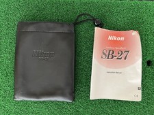 Nikon Autofocus Speedlight SB-27 Instruction Manual And Nikon Case For SS-27