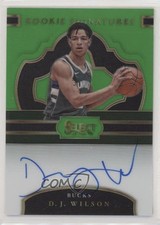 2017 Panini Select Rookie Signatures Neon Green Prizm 46/65 DJ Wilson Auto w6z