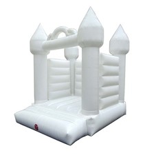 Commercial Inflatable Bounce House White Wedding Jumping Castle NO Blower