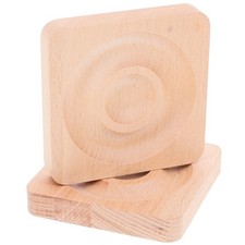 2Pcs Wooden Bracelet Storage Tray Durable Jewelry Display Plate Beige