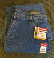 Wrangler 35x30 Mens Jeans Relaxed Fit Five Star Heritage Denim Stretch BLUE