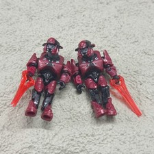 2pcs Mega Bloks Construx Halo Universe Elite Red Micro Action Figures Toys Rare