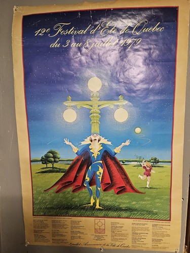 Vintage 1979 Festival D’ete De Quebec Music Festival Poster Rare - Afbeelding 1 van 5