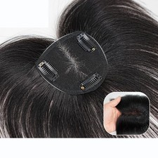 Mono Base Clip In Human Hair Toppers -Loss Thin Hair Top Replacement Straight