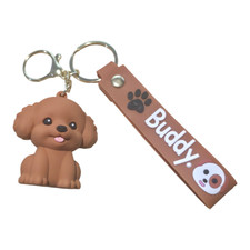 Buddy Little Puppy Dog keychain Backpack Purse Zipper Charm New Free Shipping