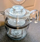 Vintage Pyrex Flameware 7756-B Glass Percolator 6 Cup Coffee Pot - Complete