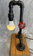 Industrial Pipe Table Lamp Steampunk Rustic W...