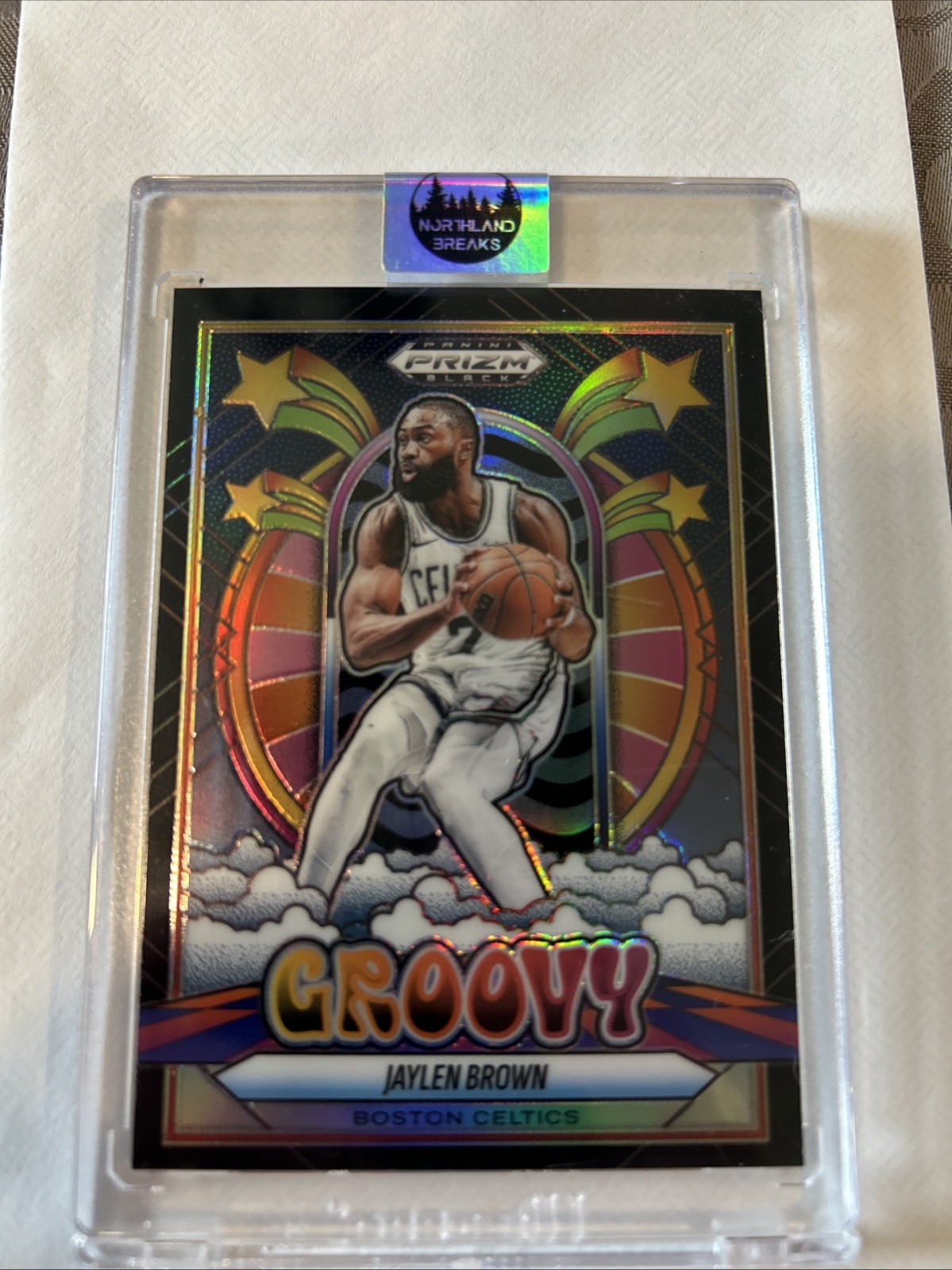 Panini 2024-25 Prizm Black Jaylen Brown #2 Groovy Case Hit - Boston Celtics NBA