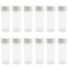erioctry 25ml Plastic Containers Tubes Vials Sample Container with Screw Cap ...