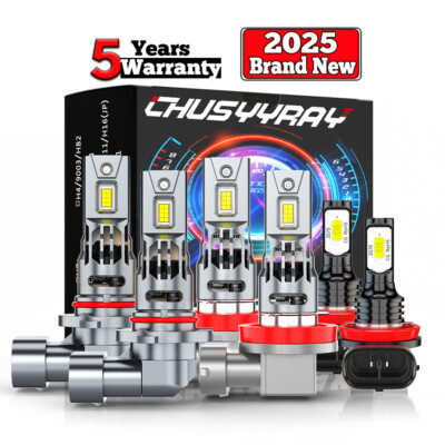 For 2019-2022 Ram 1500 2500 3500 LED Headlight High Low Fog Light Bulbs 6000K