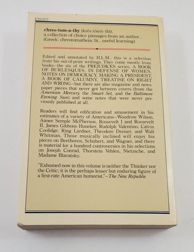 A Mencken Chrestomathy: His Own Selection of His Choicest Writing, H.L.M - Picture 2 of 7