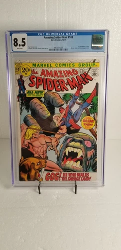 Spider-Man #103 CGC 8.5 White Pages, 1st Gog, Gil Kane cover, Ka-Zar, Kraven app